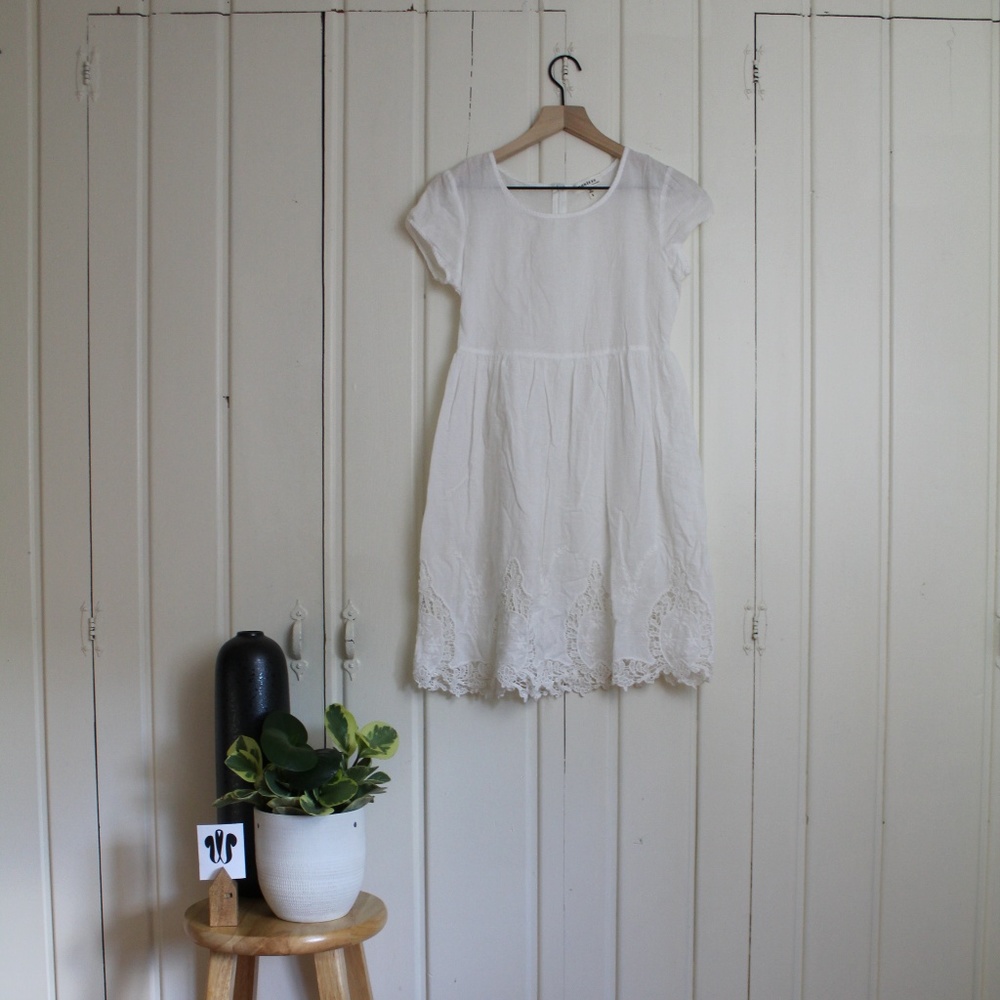 Monteu White Lace Dress